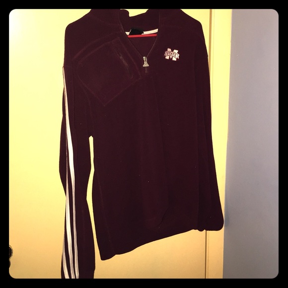 Msstate Adidas Maroon and white sweater