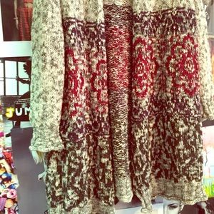 Oversized knit ombré cardigan