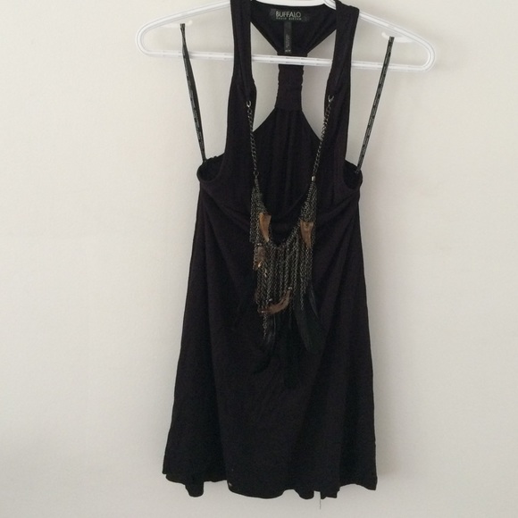 Tank with embellishment