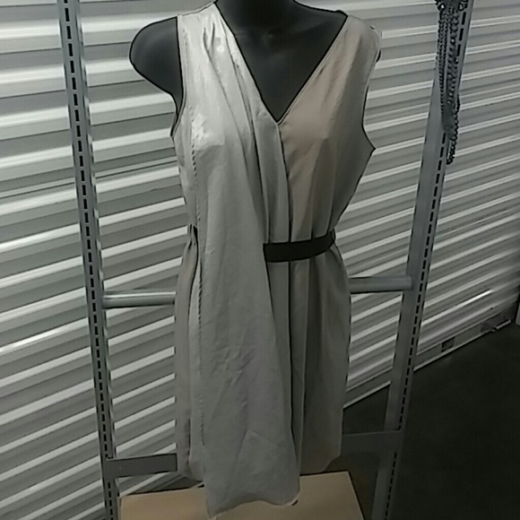 Silky mid-length dress