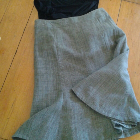 Banana Republic Wool Plaid Skirt