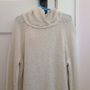 J-Crew beige knitted hooded sweater/coverup
