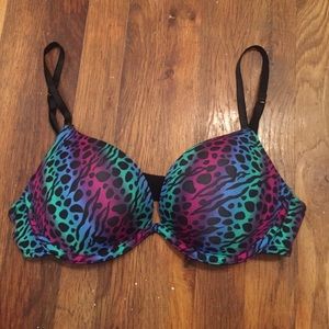 Wild Print Padded Push-Up Bra