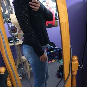 Knit black sweater