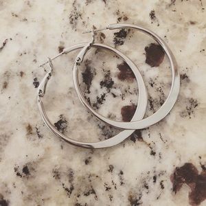 Gently used Lia Sophia Sterling silver hoops