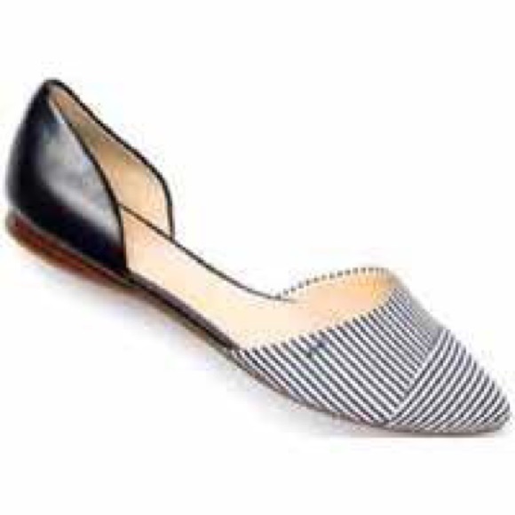 Tommy Hilfiger navy stripped flats. - Picture 2 of 4
