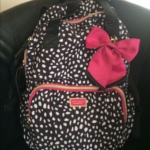 Betsey Johnson book bag/ baby bag tote