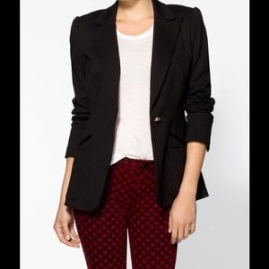 Trina Turk black ponte blazer size s