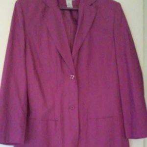 Purple linen blazer