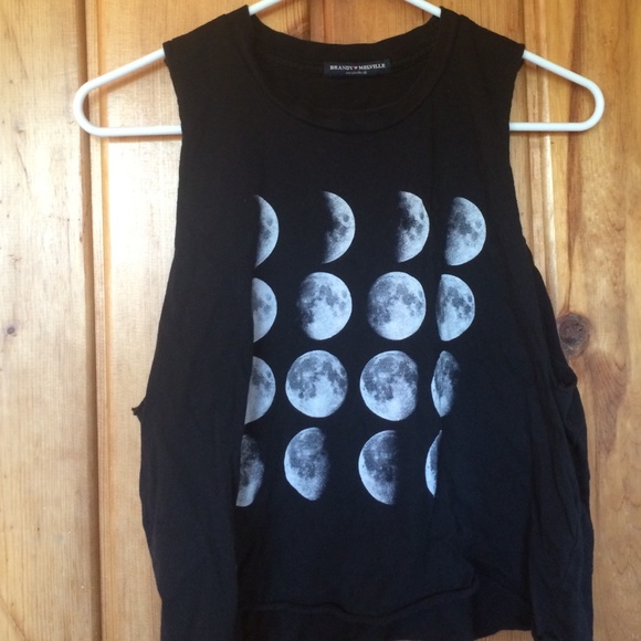 Brandy Melville Phases of the Moon Crop Top