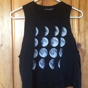 Brandy Melville Phases of the Moon Crop Top