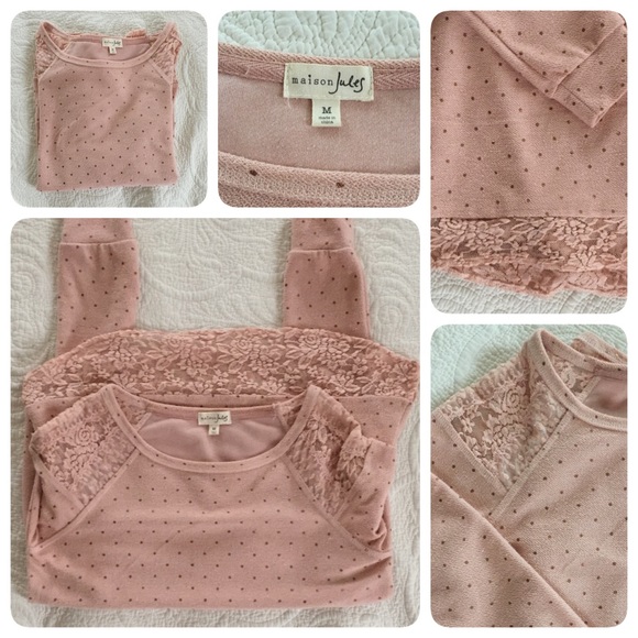 ❌SOLD❌Maison Jules polka dot sweater🎀 - Picture 2 of 3