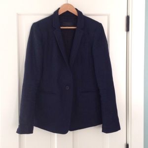 J. Crew Linen Regent Blazer in Navy