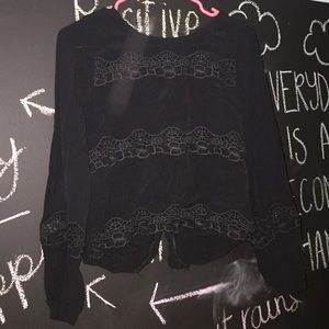 black lace top
