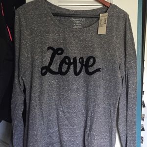 A grey long sleeved shirt