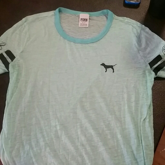 Mint Green Victoria's Secret Pink T-Shirt