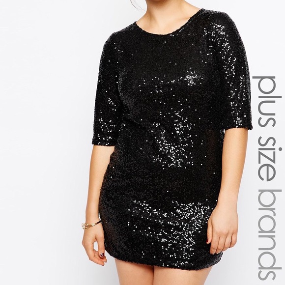 club L sequin black party dress