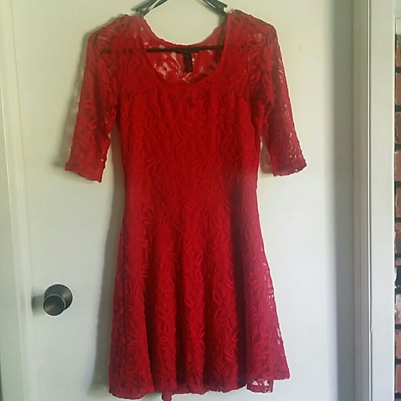Pretty red lace dress