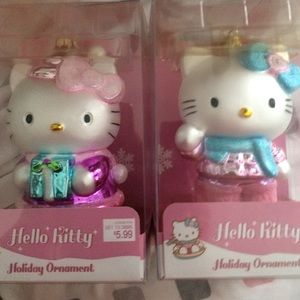 2 hello kitty ornaments