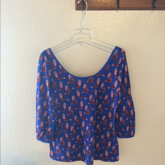 Anthropologie Forest Fete fox shirt