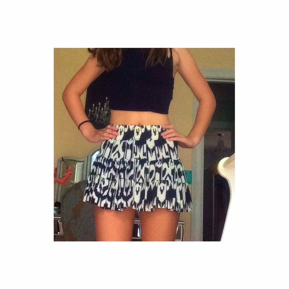 Black and White Zebra Print Skirt - Picture 1 of 1