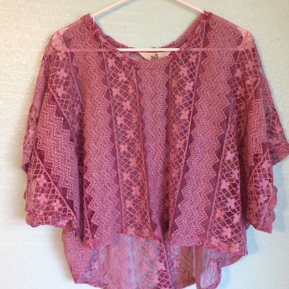 Sheer semi high-low top