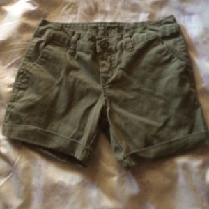 army green shorts