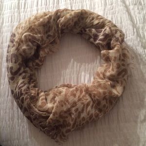 distressed leopard infinity scarf