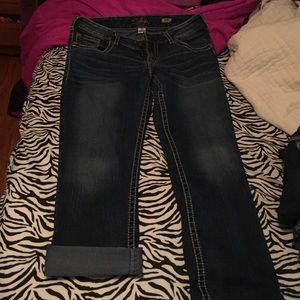 SOLD Silver jeans capris