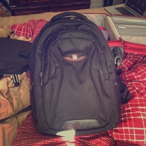 Rugged black backpack