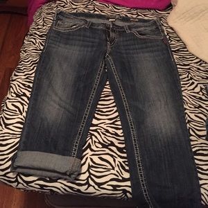 SOLD Silver jeans capris