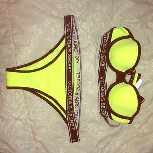 neon green bathing suit