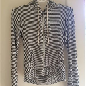 American Eagle- full zip hoodie, stripe