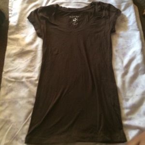 a basic brown shirt.