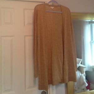 Long tan sweater