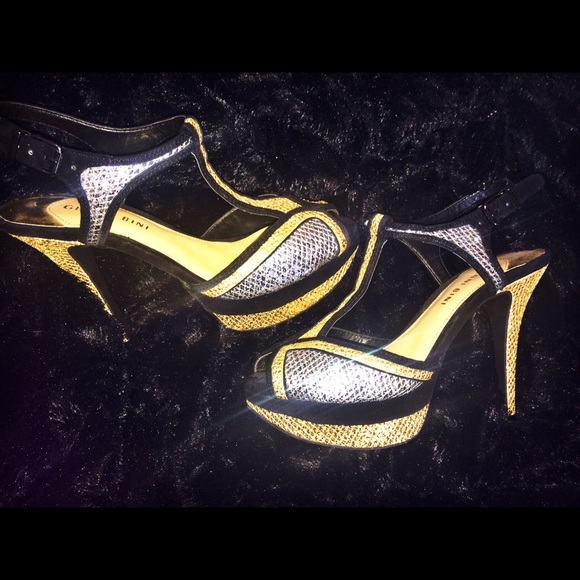 Gianni Bini glitter platform heels - Picture 1 of 1