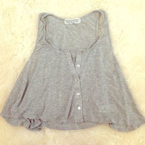 Gray Cropped Tank