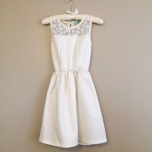 White & Polka Dot Skater Dress