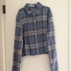 Brandy Melville- cropped sweater, plaid