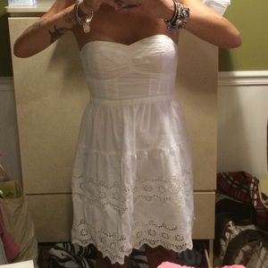 American eagle white strapless dress