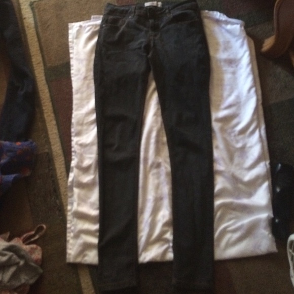faded black jeans.