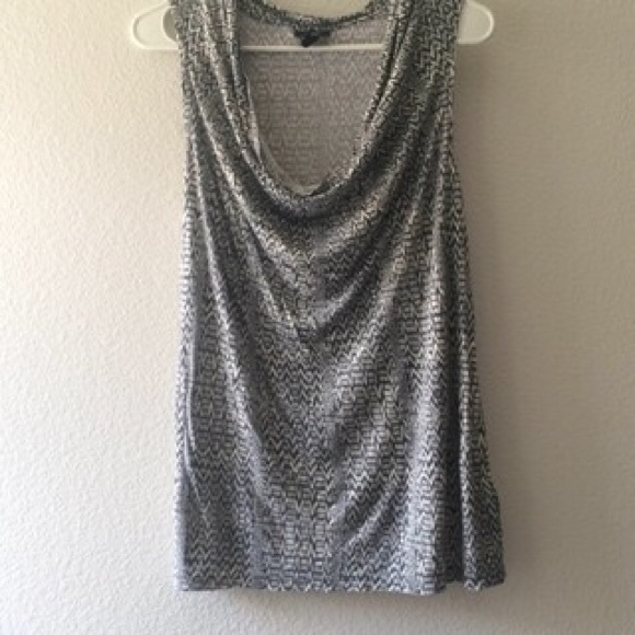 Grey and white blouse