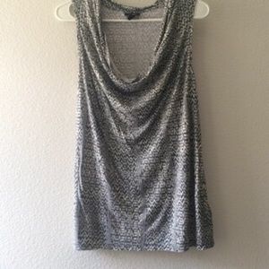 Grey and white blouse