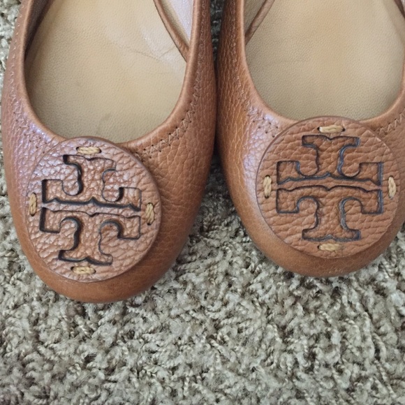 Tory burch brown leather reva flats size 7.5 - Picture 3 of 3