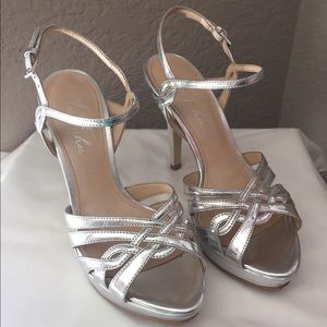 Silver dressy heels