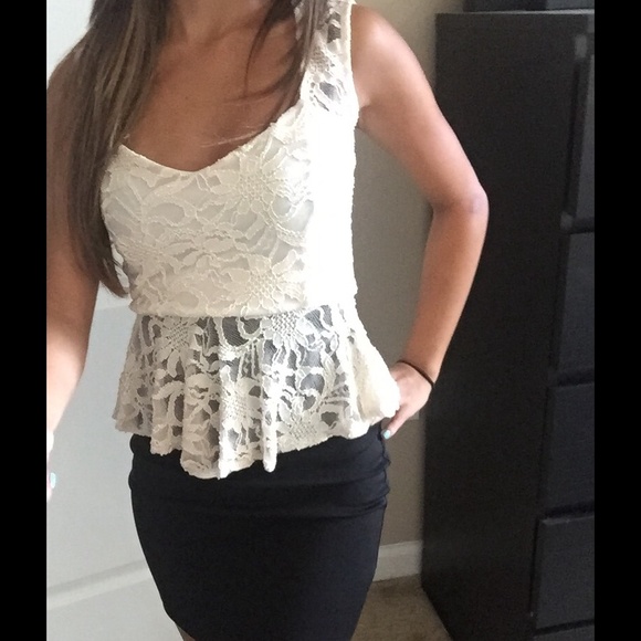 Tobi black and white cocktail dress