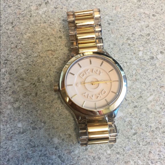 DKNY Watch--Gold plated w/clear detail