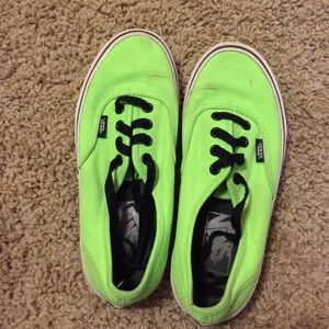 Neon green vans
