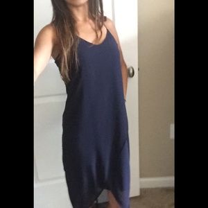 H&M asymmetrical navy dress