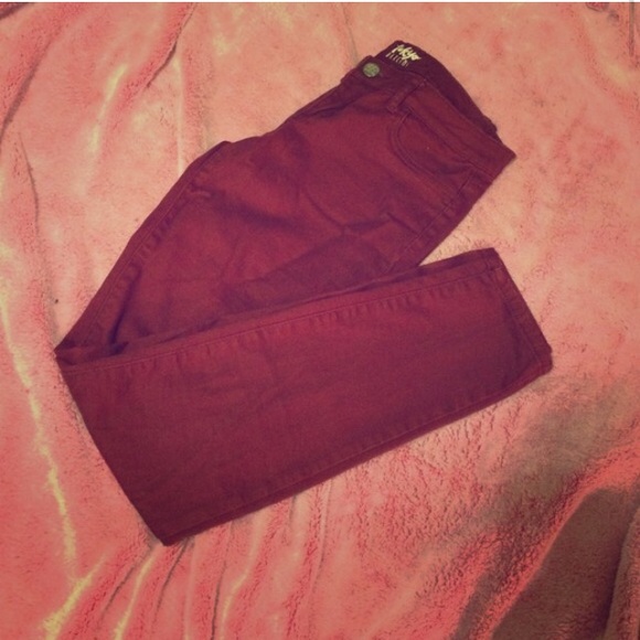 RESERVED Maroon Jeggings